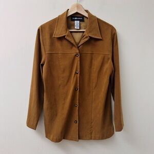 Sag Harbor Suede Button-Up